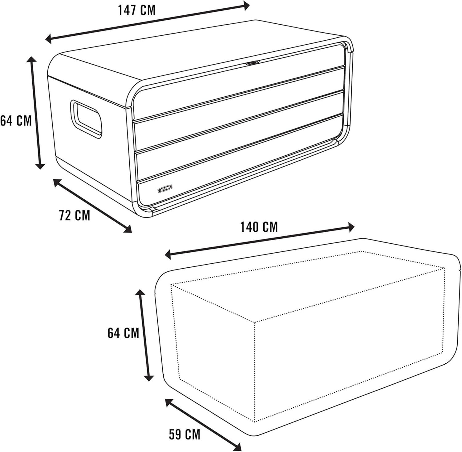 Lifetime Modern Outdoor Storage Deck Box (136 Gallon) - 60367