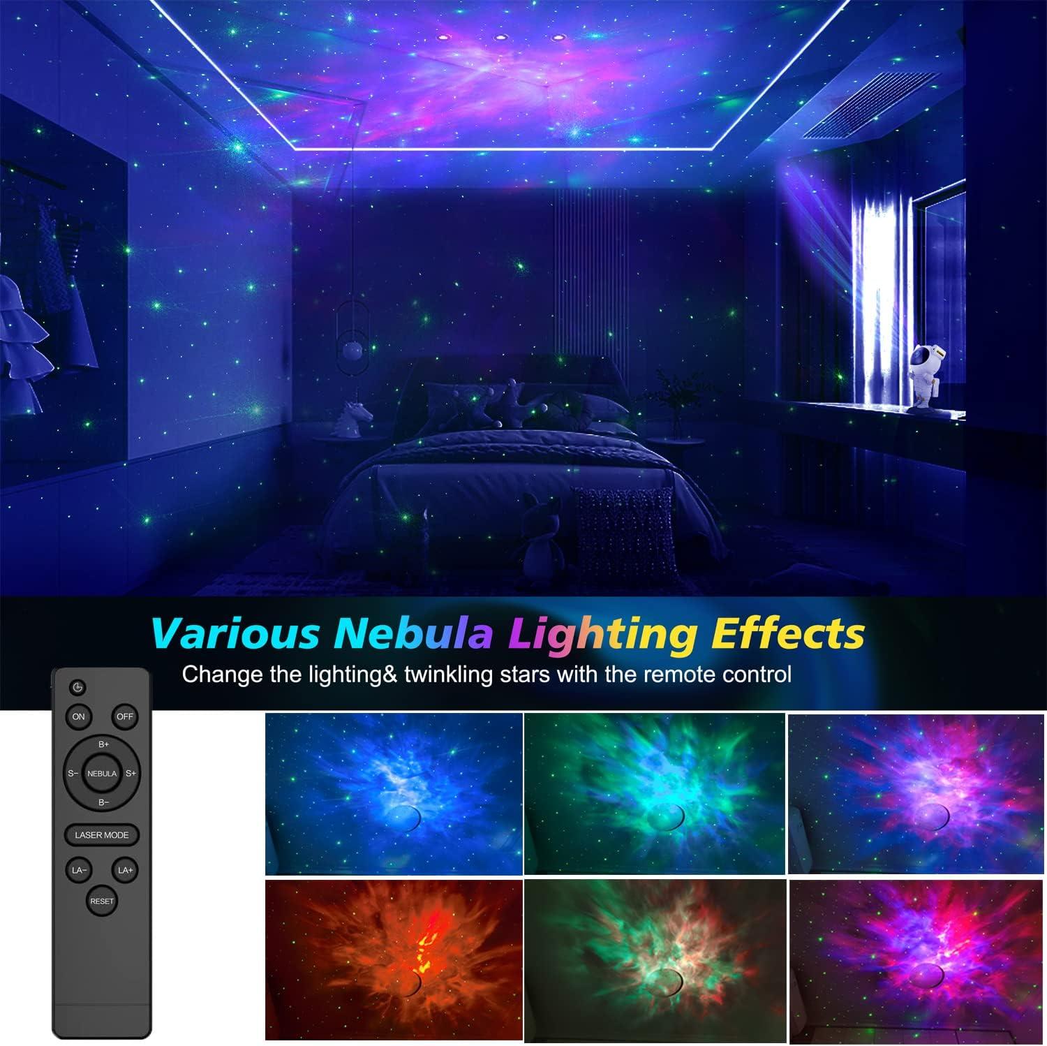 Astronaut White LED Star Projector Night Light with Remote