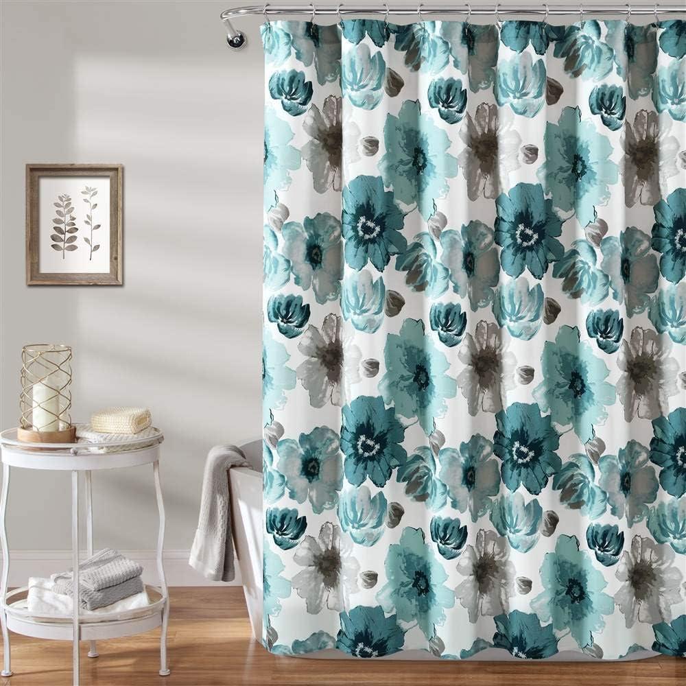 Lush Decor Leah Floral Shower Curtain