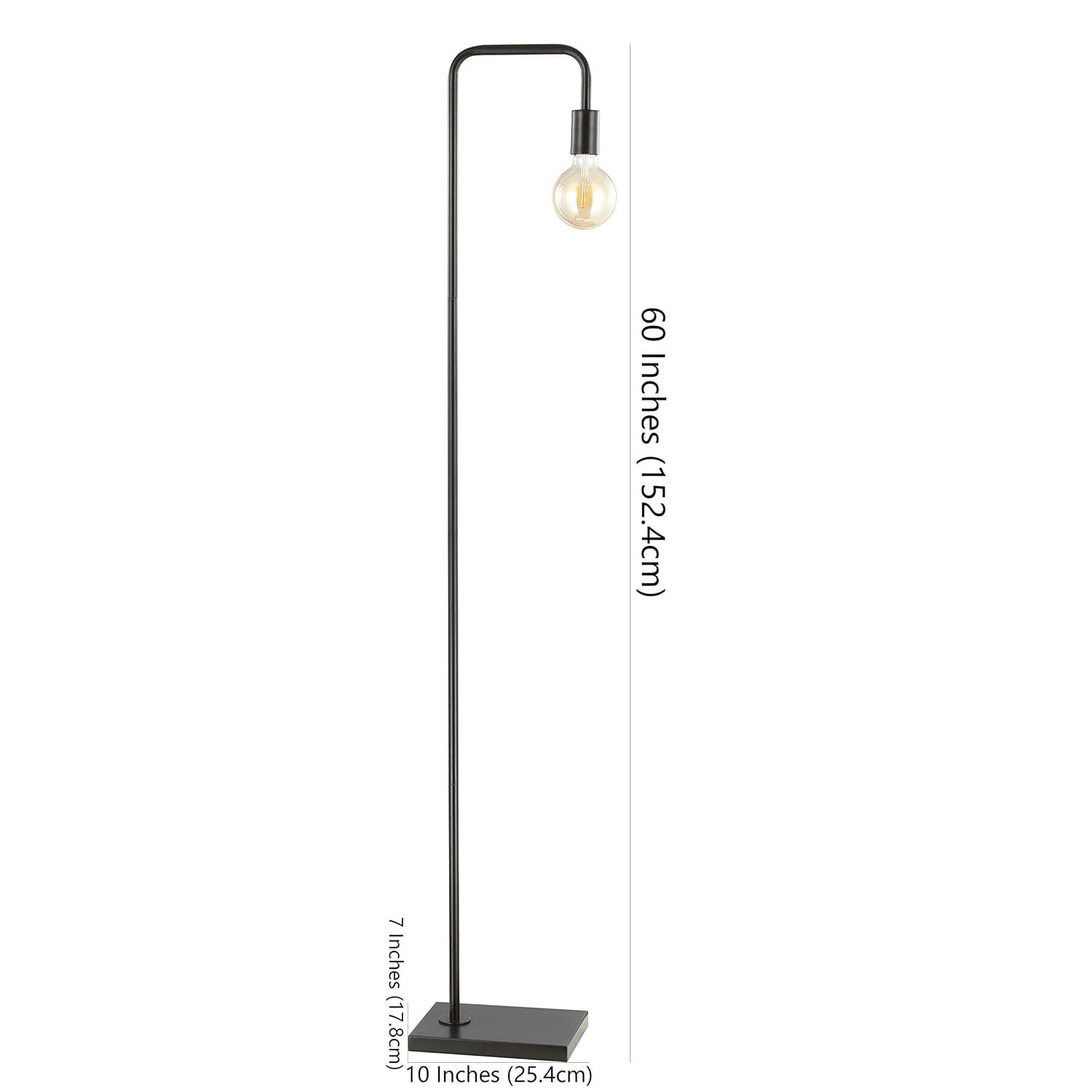 Safavieh Bran Solid Angled 60 in. H Top Floor Lamp, Dark Grey