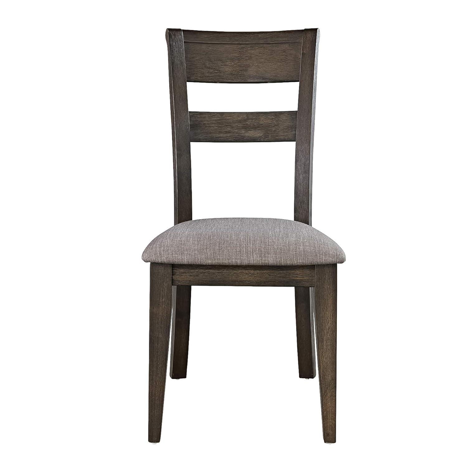 Silla Lateral con Respaldo Salpicado Marrón Oscuro de Puente Doble (RTA), Juego de 2