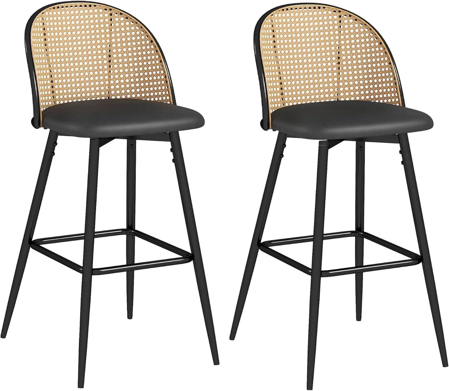 Bayou Breeze Upholstered Swivel Bar & Counter Stool (Set Of 2)