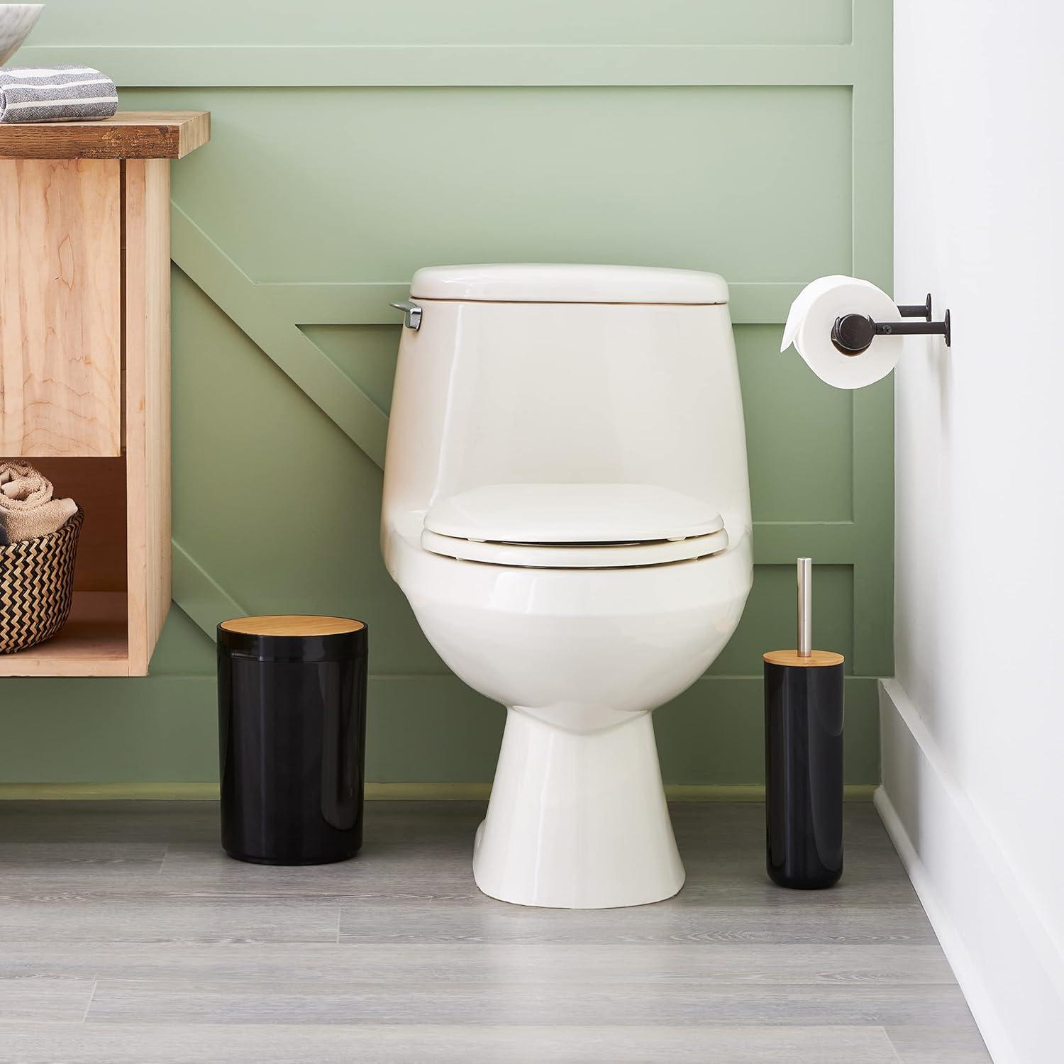 Home-Complete 6-Piece Complete Bathroom Accessories Set (Black)