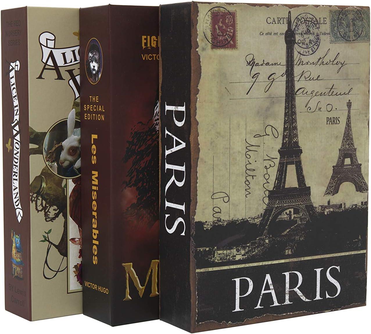 Chinoiserie Diversion Book Safe Storage Box (Size 8.7"×6"×2") With Security Key Lock, Chinese style Ornaments Secret Hidden Safe (The Art of War - Key Lock)