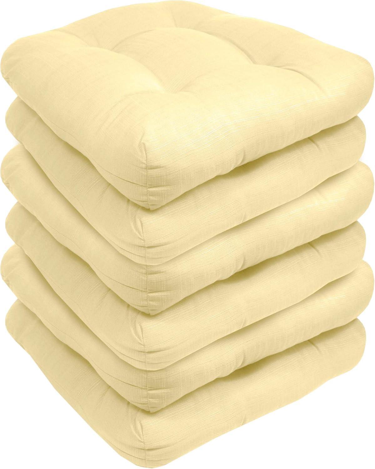 Patio Cushions Outdoor Chair Pads Thick Fiber Fill Tufted 19" x 19" by Sweet Home Collection®