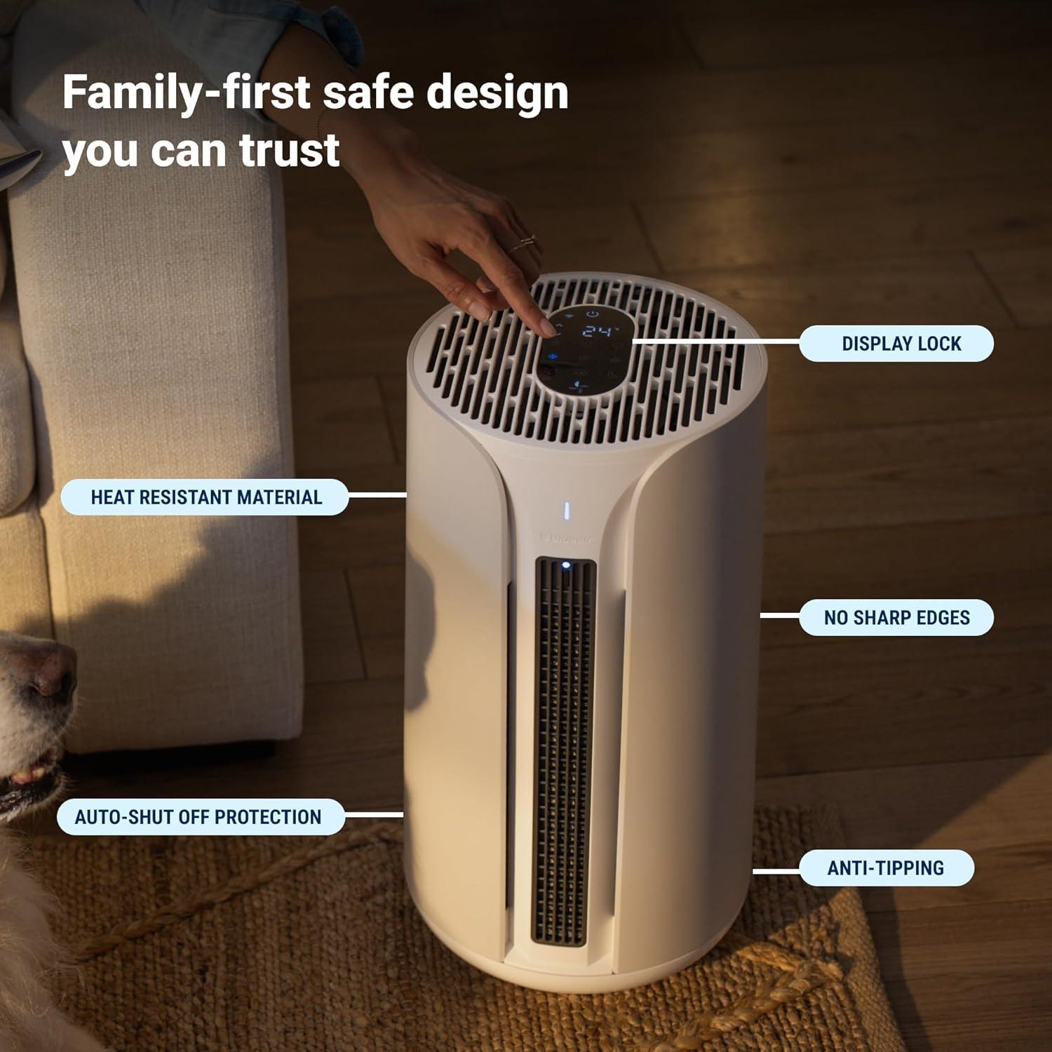 ComfortPure Gray and White 3-in-1 HEPA Air Purifier with Wi-Fi