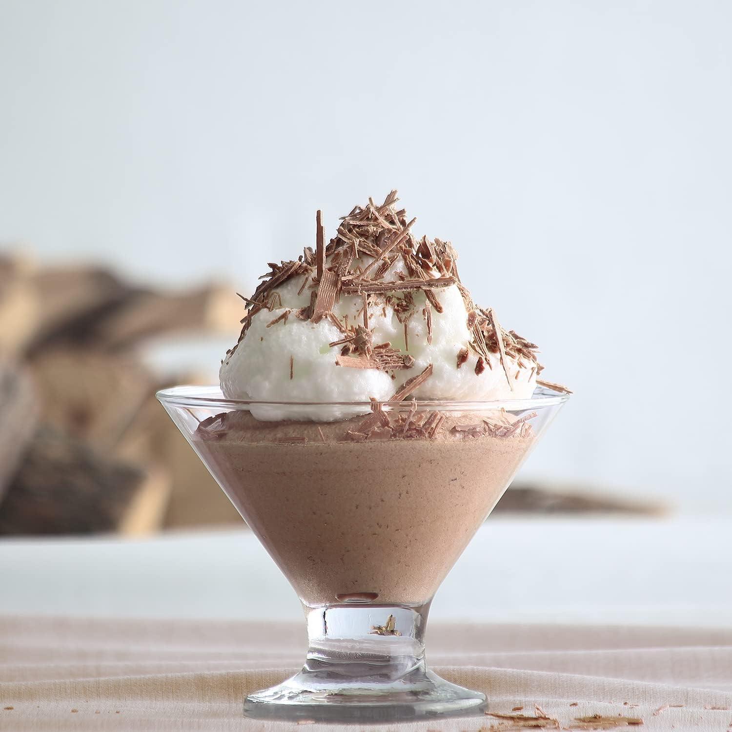 Lav Ice Cream Glass Bowl Set of 6, Clear Ice Cream Sundae Glasses, 5.5 oz