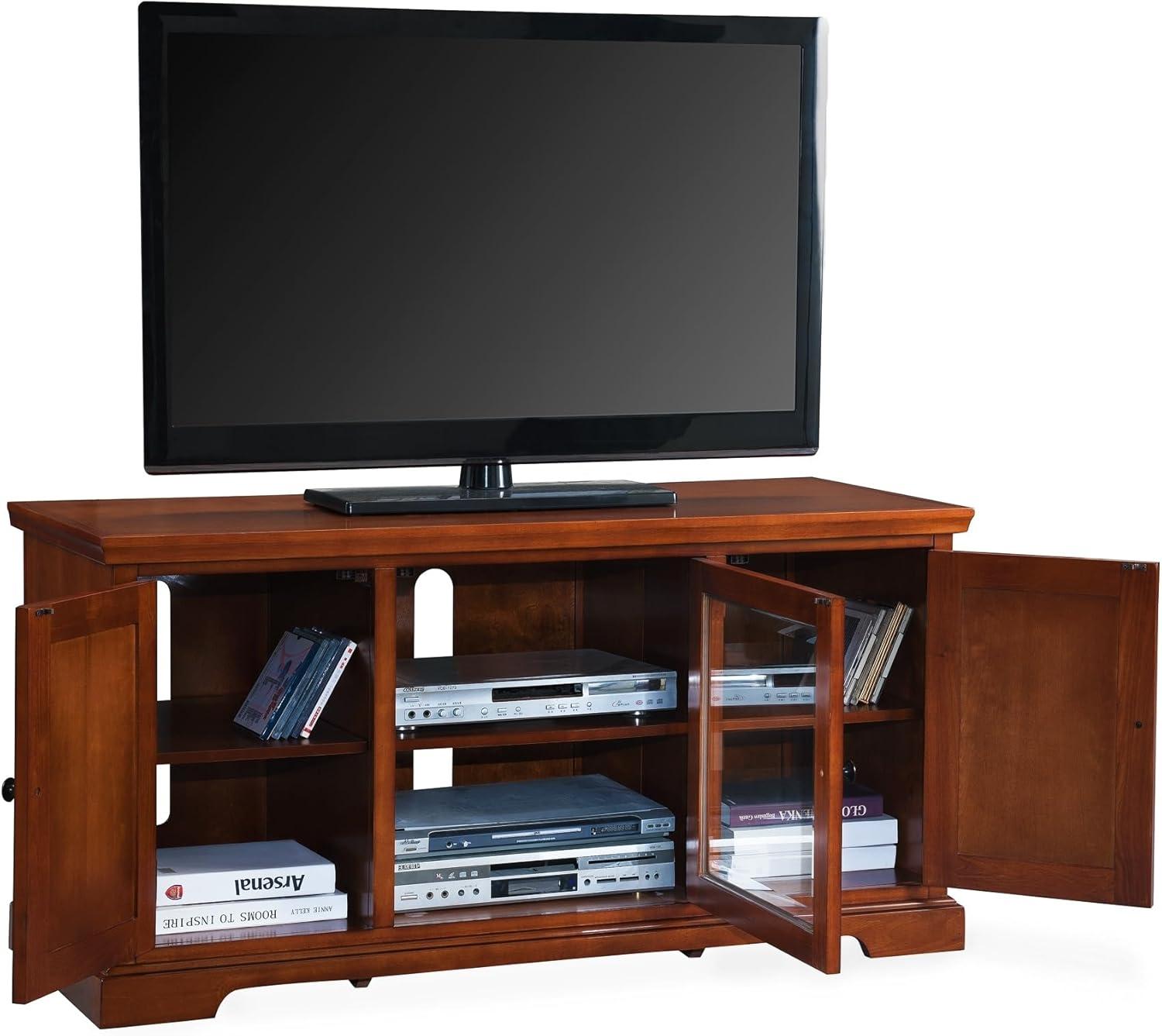 Westwood Brown Cherry 50" TV Stand with Cabinet Storage