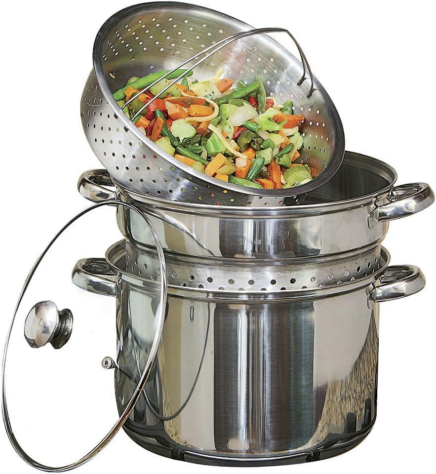 Cookpro 512 8 qt. Stainless Steel Multi Cooker, Silver - 4 Piece