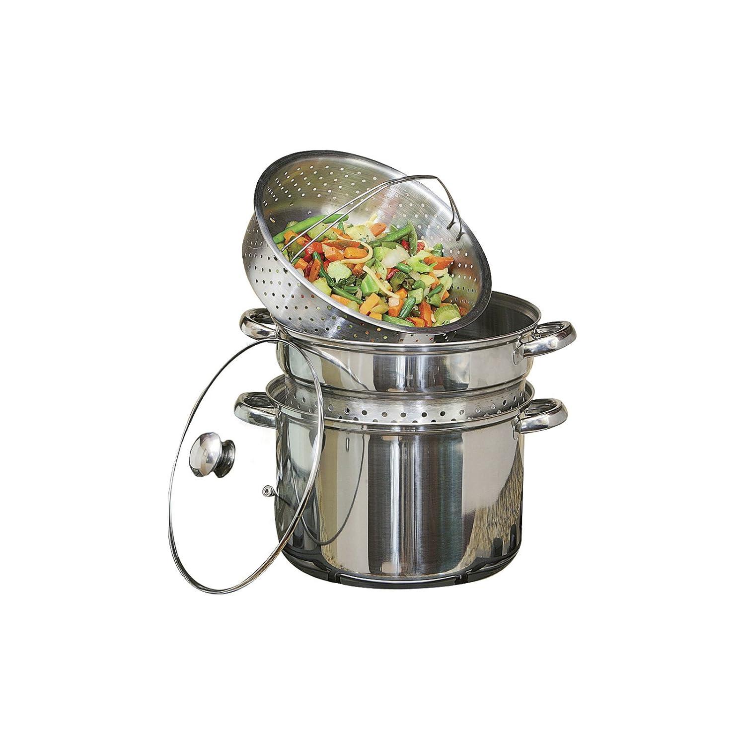 Cookpro 512 8 qt. Stainless Steel Multi Cooker, Silver - 4 Piece