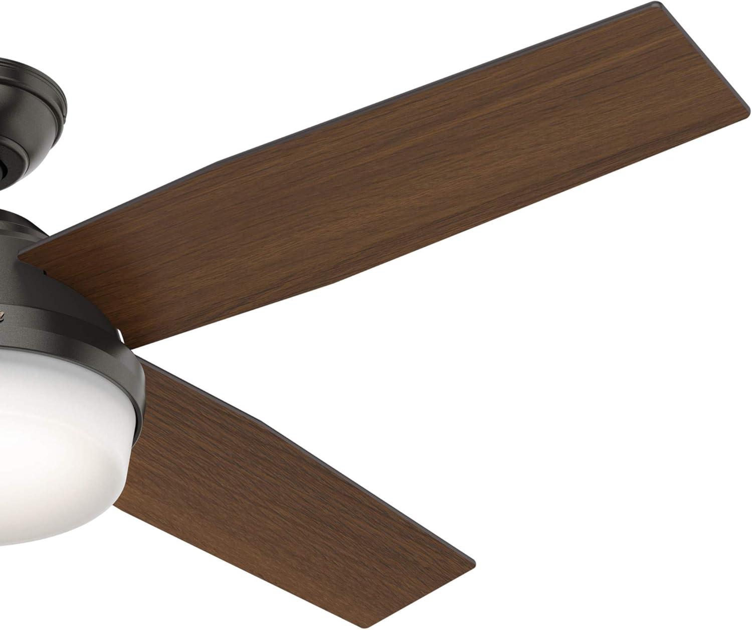 Dempsey 52" 4 - Blade Contemporary Indoor Ceiling Fan with Lights and Remote