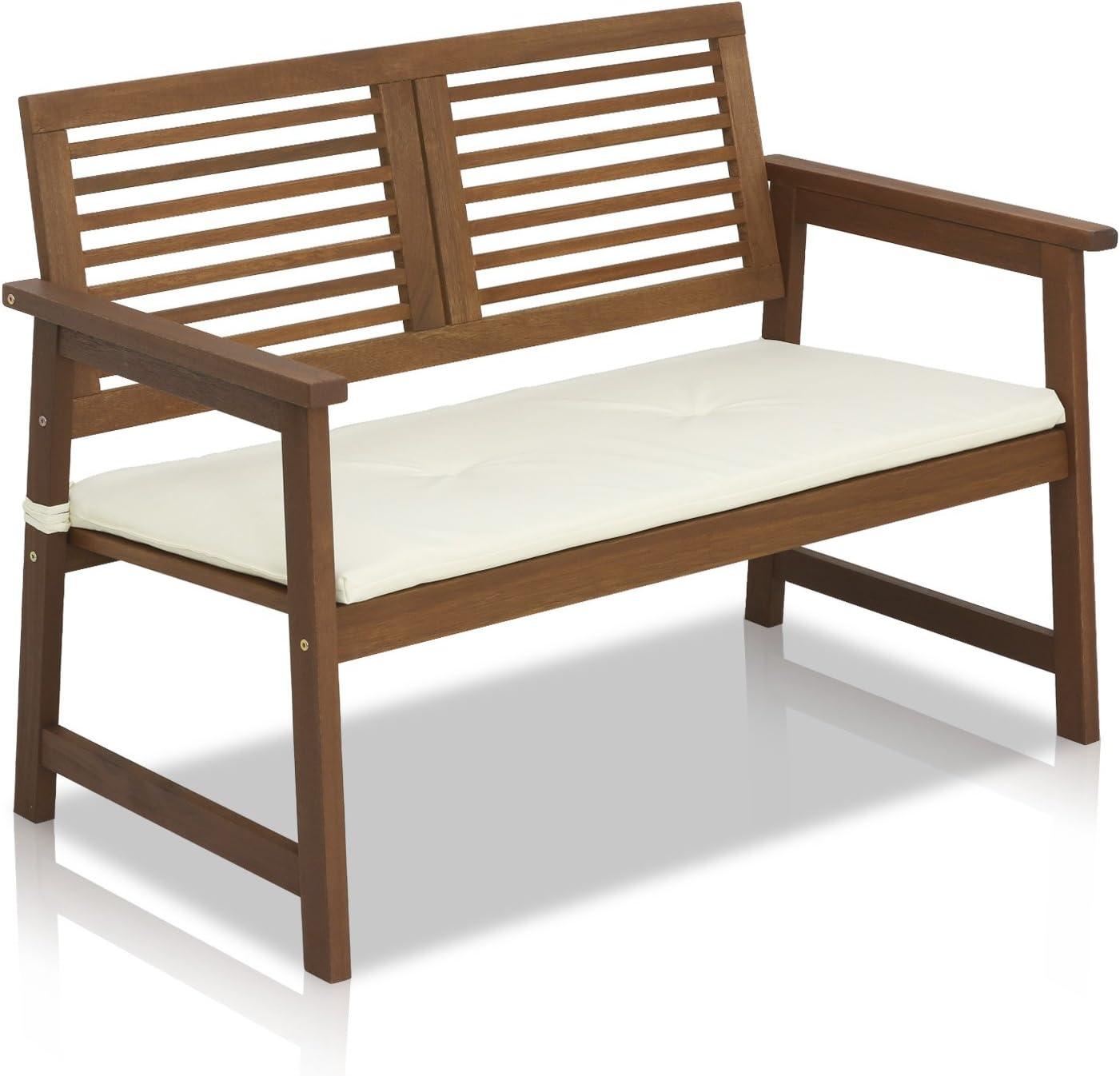 Furinno Tioman Outdoor Durable Hardwood Bench - Brown and Beige