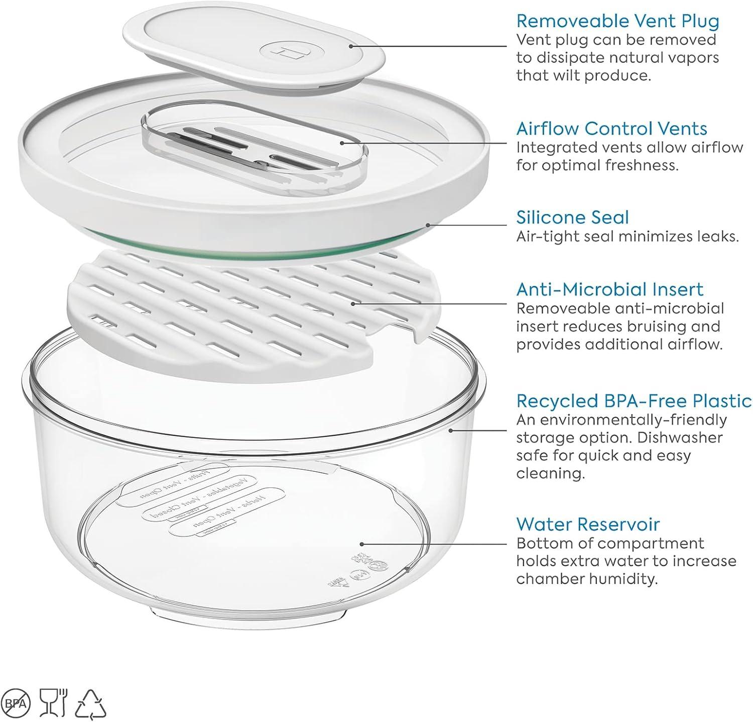 iDesign iDesign iD FRESH BPA-Free Recycled Plastic Produce Storage Bowl, Small