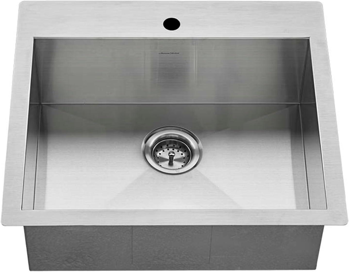 Edgewater 25'' L Drop-In Single Bowl Stainless Steel Kitchen Sink