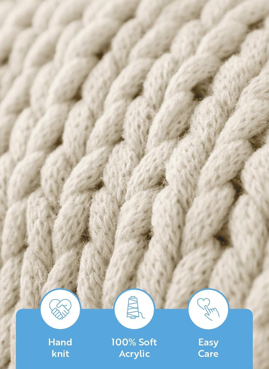 Becky Cameron Handmade Chunky Knit Throw Blanket