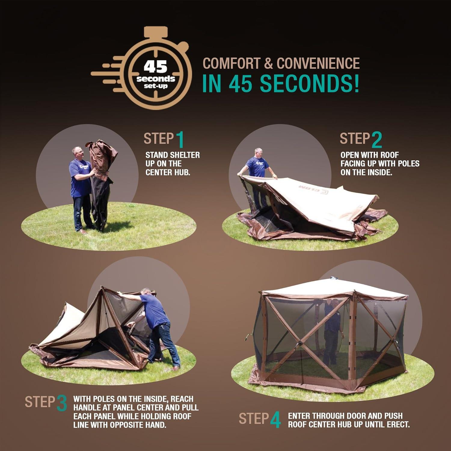 Clam CLAM Quick-Set Portable Outdoor Camping Canopy Shelter