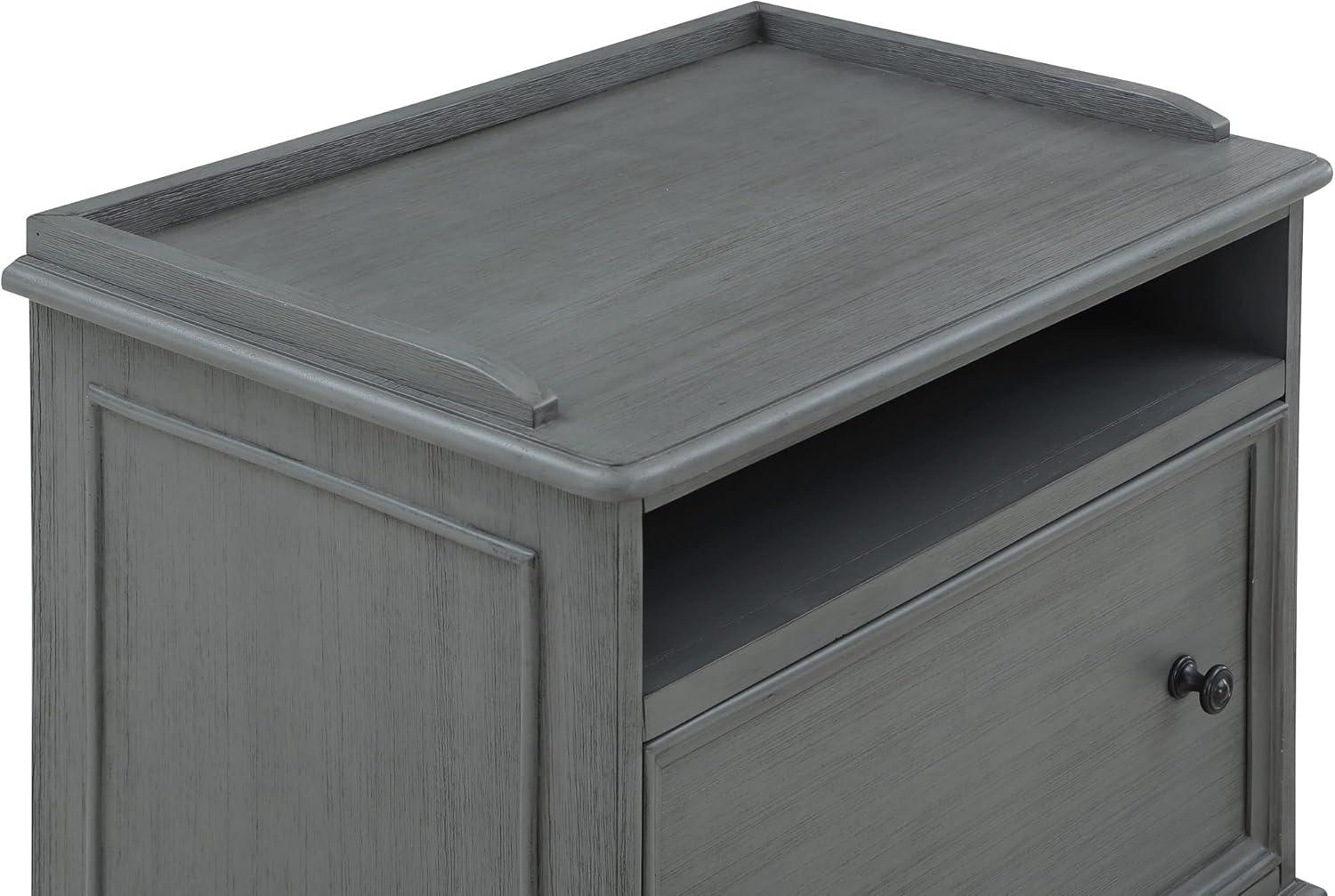 Country Meadows Engineered Wood File Cabinet in Plantation Gray