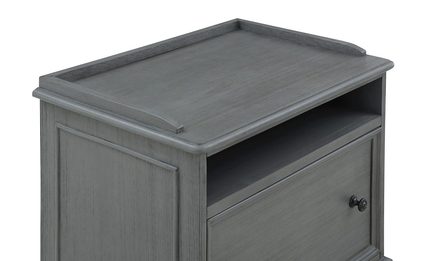 Country Meadows Engineered Wood File Cabinet in Plantation Gray