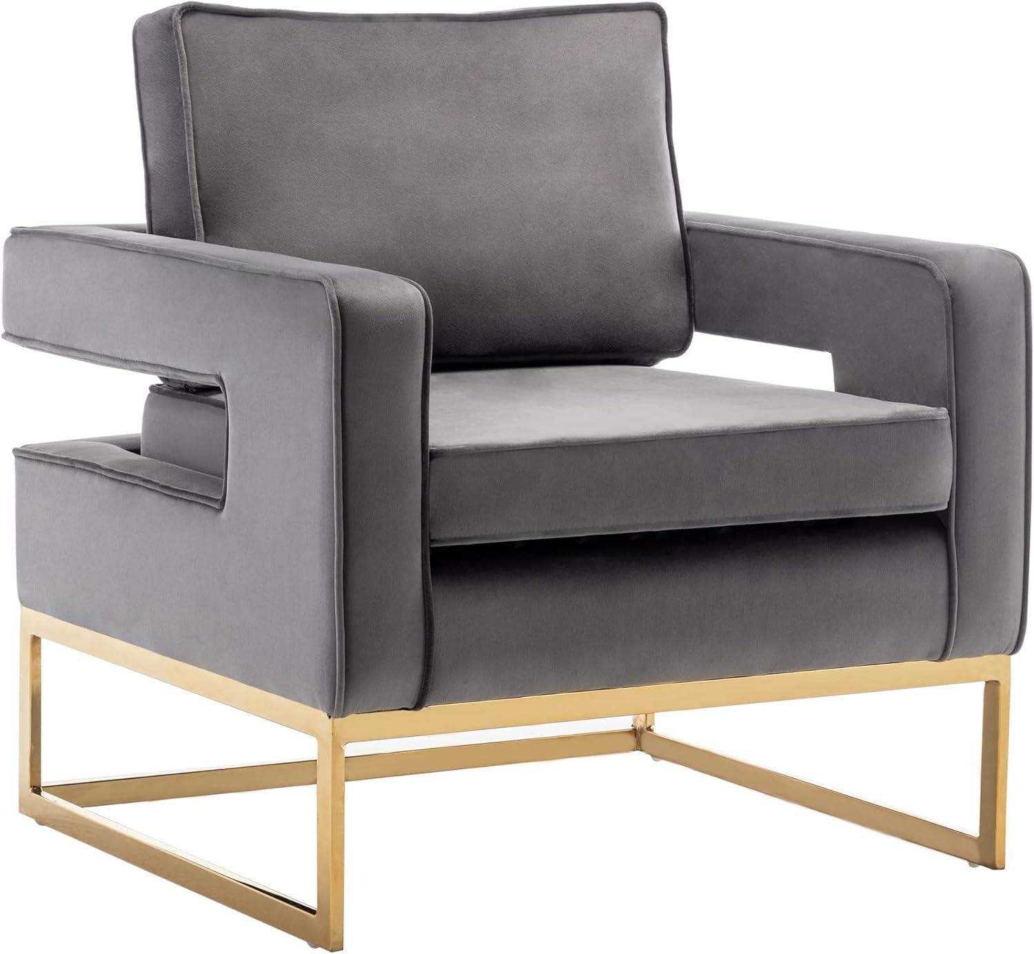 35 x 28.75 x 32.25 in. Take A Seat Carrie Accent Chair with Gold Frame