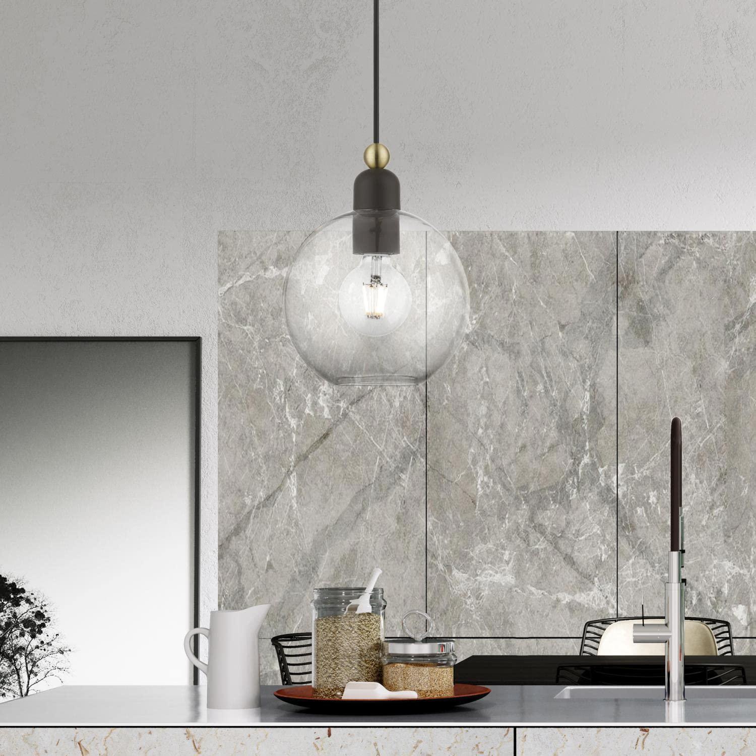 Livex Lighting Downtown 1 - Light Pendant in  Bronze/Antique Brass
