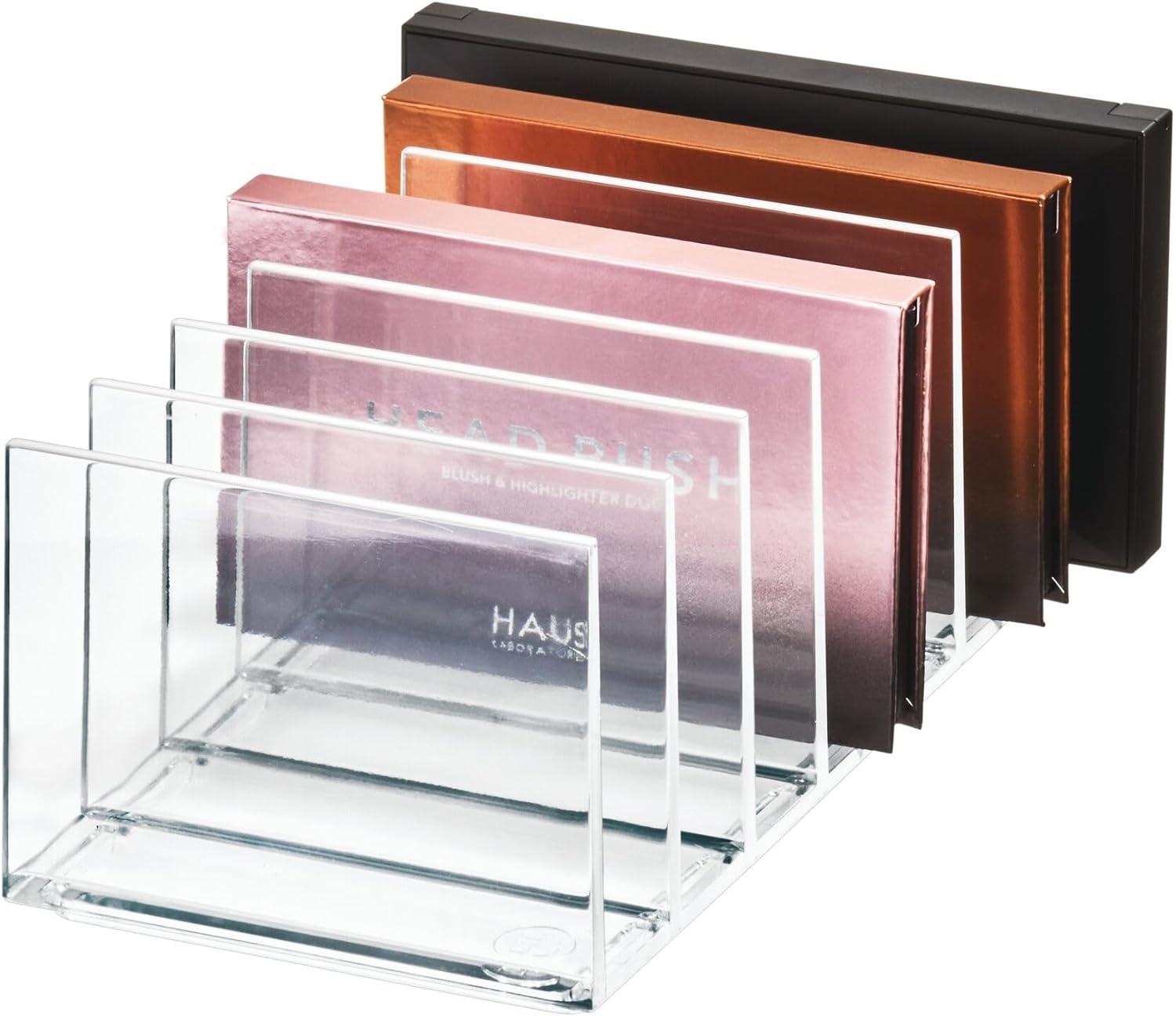 Clear Acrylic 7-Compartment Makeup Palette Organizer