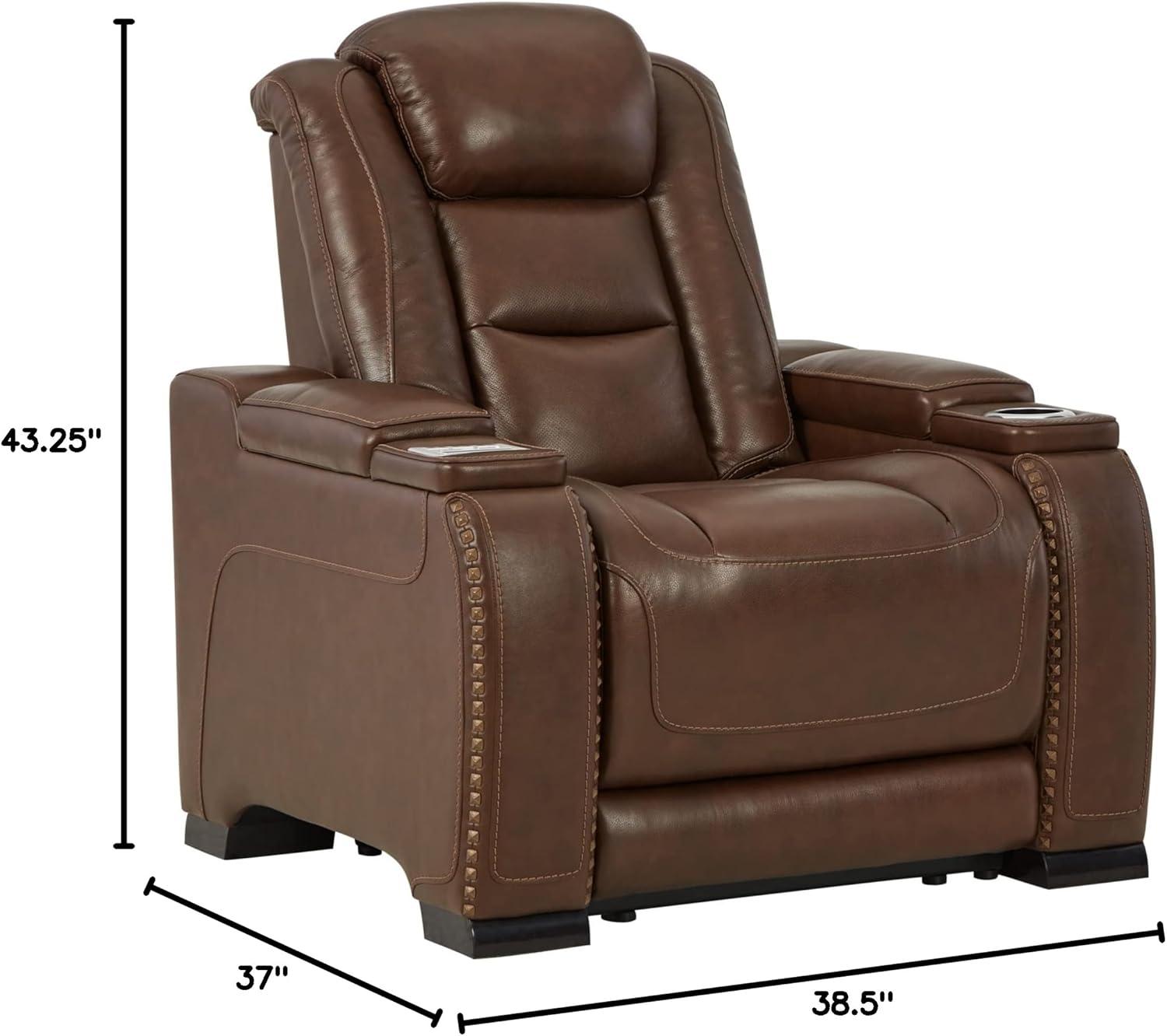 Alban Upholstered Power Recliner with Ottoman