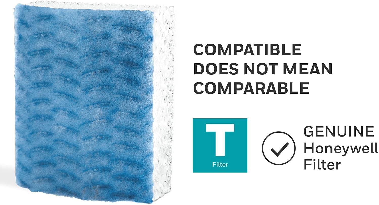 Honeywell Replacement Wicking Filter T: Compatible with Honeywell Humidifiers, Captures Dust & Pollen, HFT600 Filter