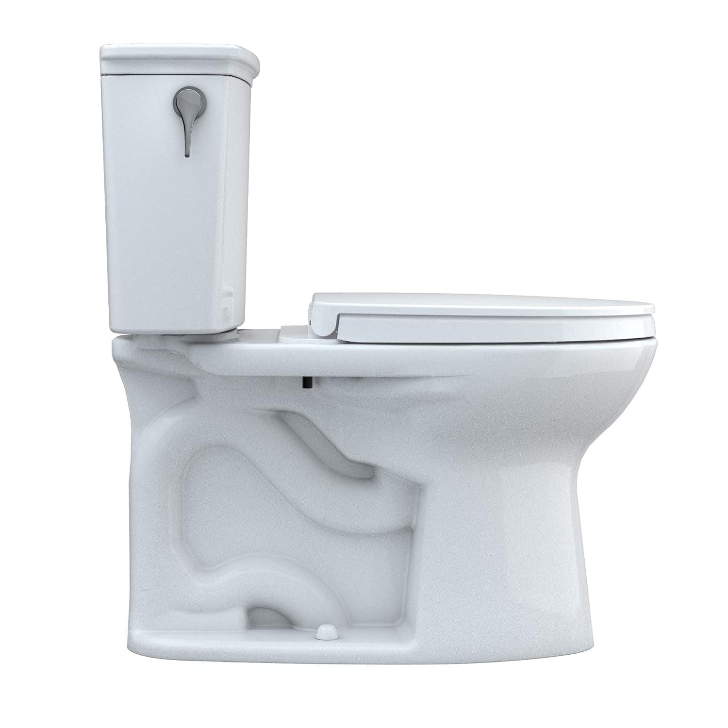 White Vitreous China Elongated Two-Piece Toilet with SoftClose Seat