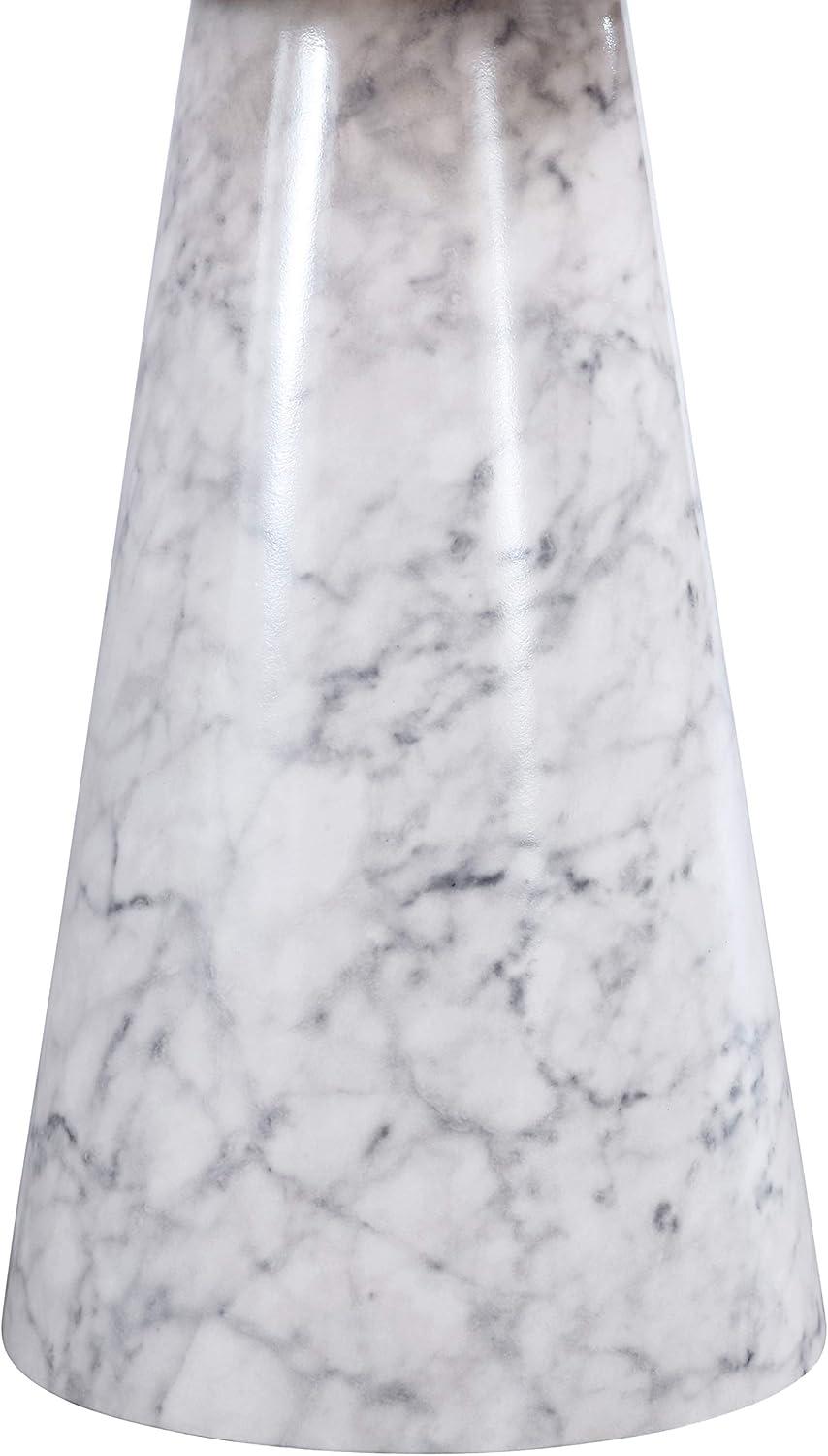 Meridian Furniture Omni Black Faux Marble 20" Round End Table