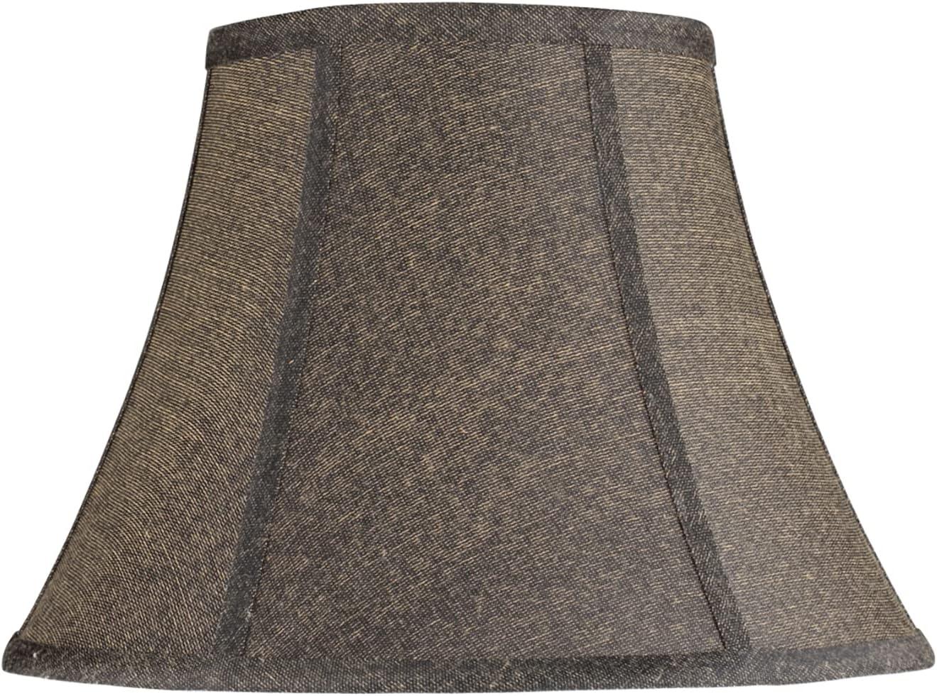 Black Jacquard Fabric Bell Lamp Shade with Spider Fitter