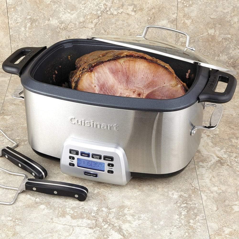 Blue 6.3 Qt Cast Aluminum Multi-Cooker with Digital Display and Timer