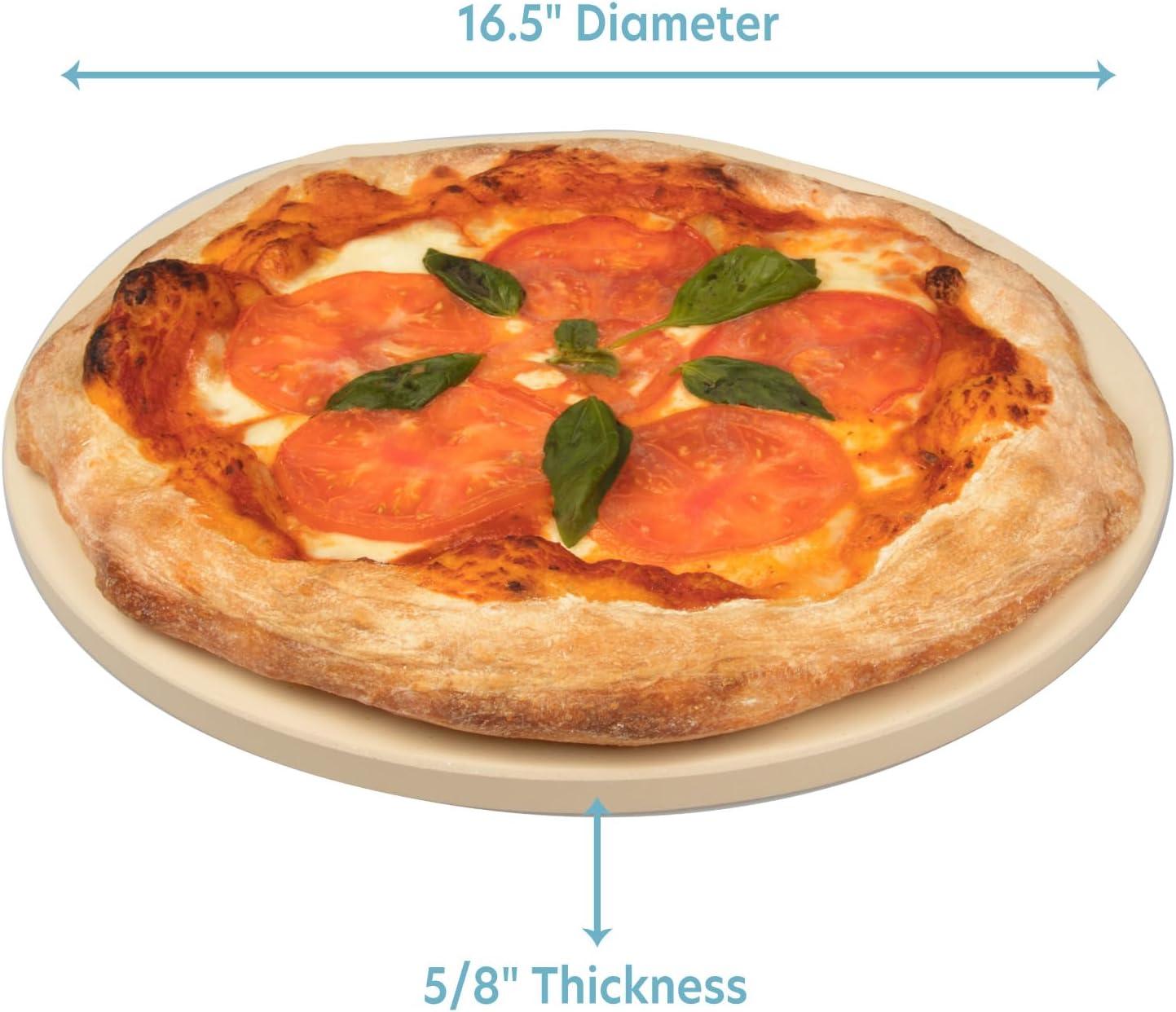 XL Round Cordierite Pizza Stone for Oven and Grill