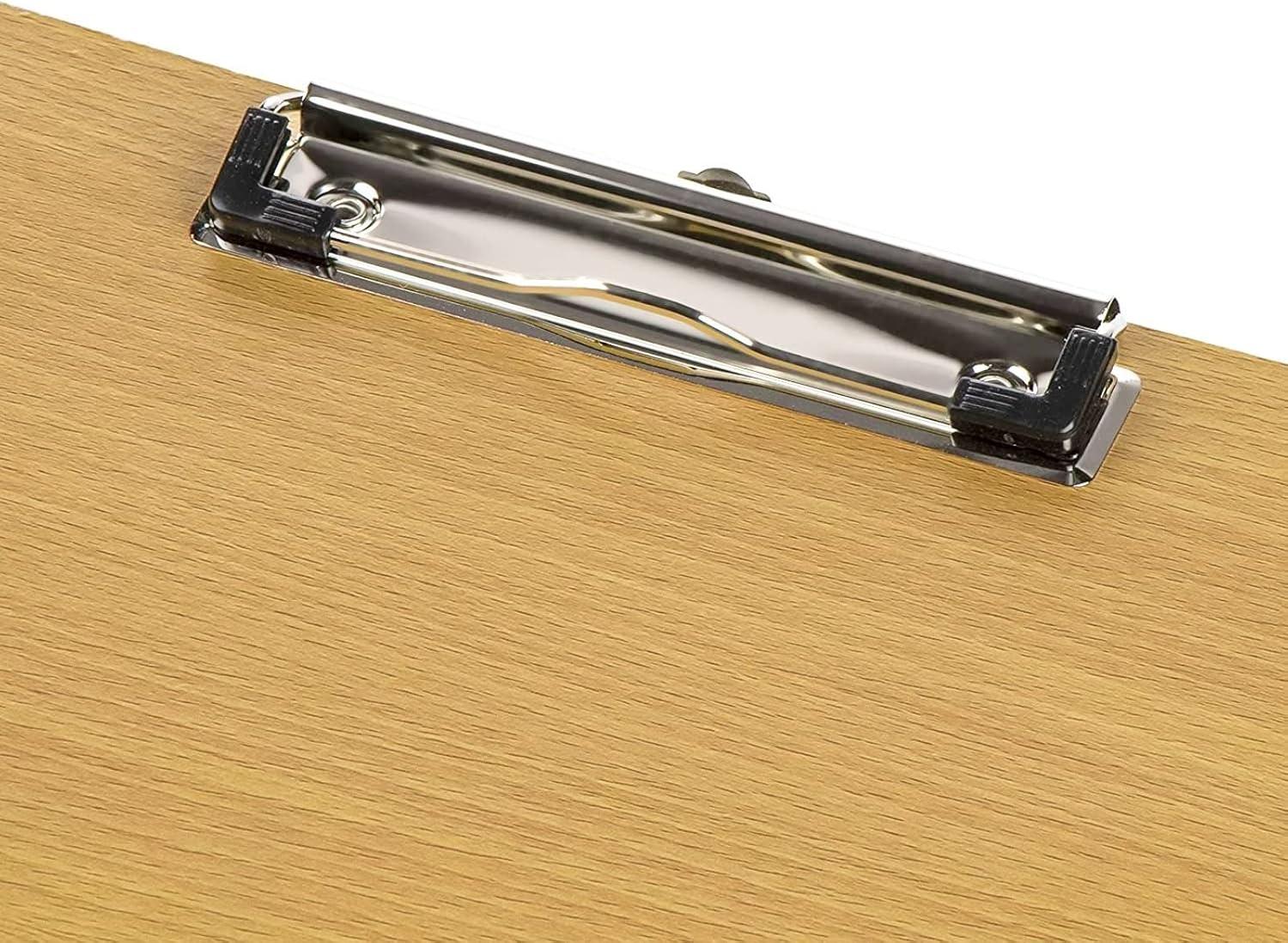 Juvale Extra Large Wooden Clipboard 11x17.3, Wood Horizontal Lap Board with Clip for Drawing Sketch, 3mm Thick