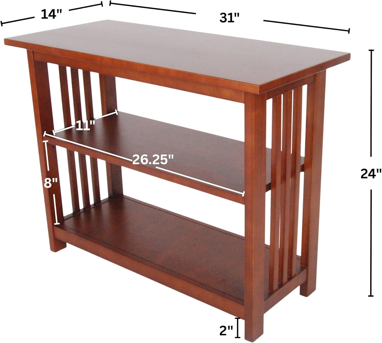 24" 2-shelf Bookshelf Wood Cherry - Alaterre Furniture: Mid-Century Modern, Stained Finish, Fixed Shelves