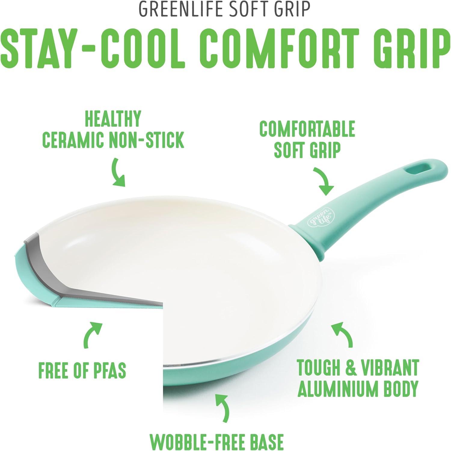 GreenLife Soft Grip Pro 2-Piece Fry Pan Set