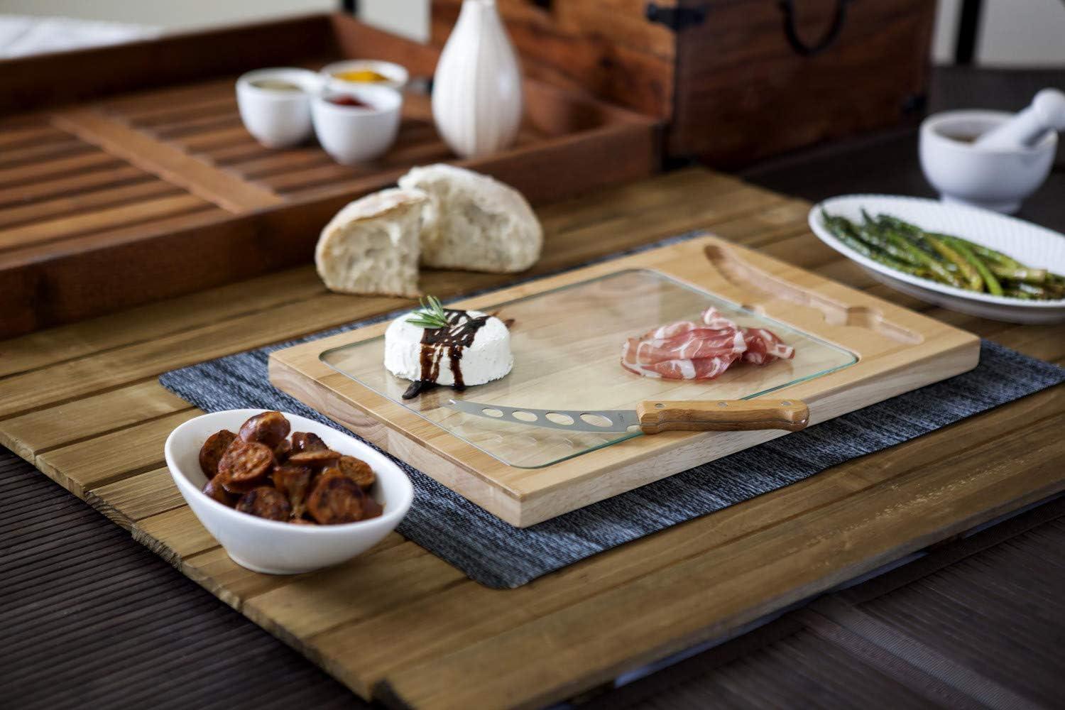 Icon Glass Top Cutting Board & Knife Set