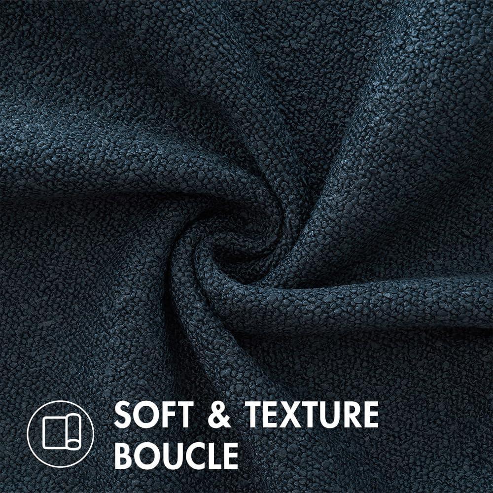 MIULEE Navy Blue Couch Pillow Covers 18x18 Inch, Set of 2 Soft Chenille Decorative Square Throw Pillow Covers Farmhouse for Sofa Living Room Bed