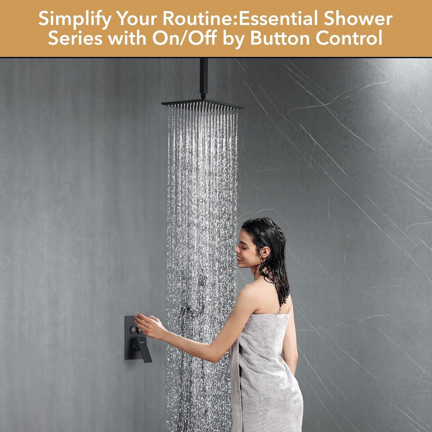 VANFOXLE Dual Function All-In-One Kit with Rough in-Valve 10 inches A2 MB