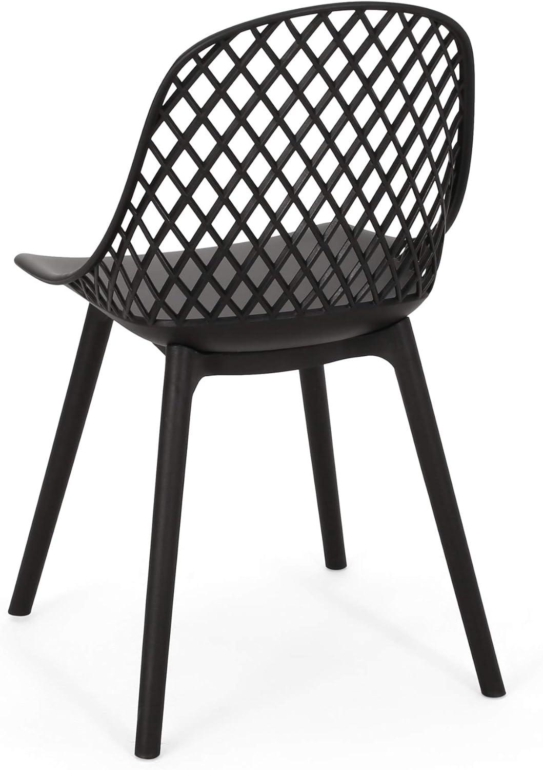 Christopher Knight Home Delora Outdoor Dining Chair (Set of 2), Black