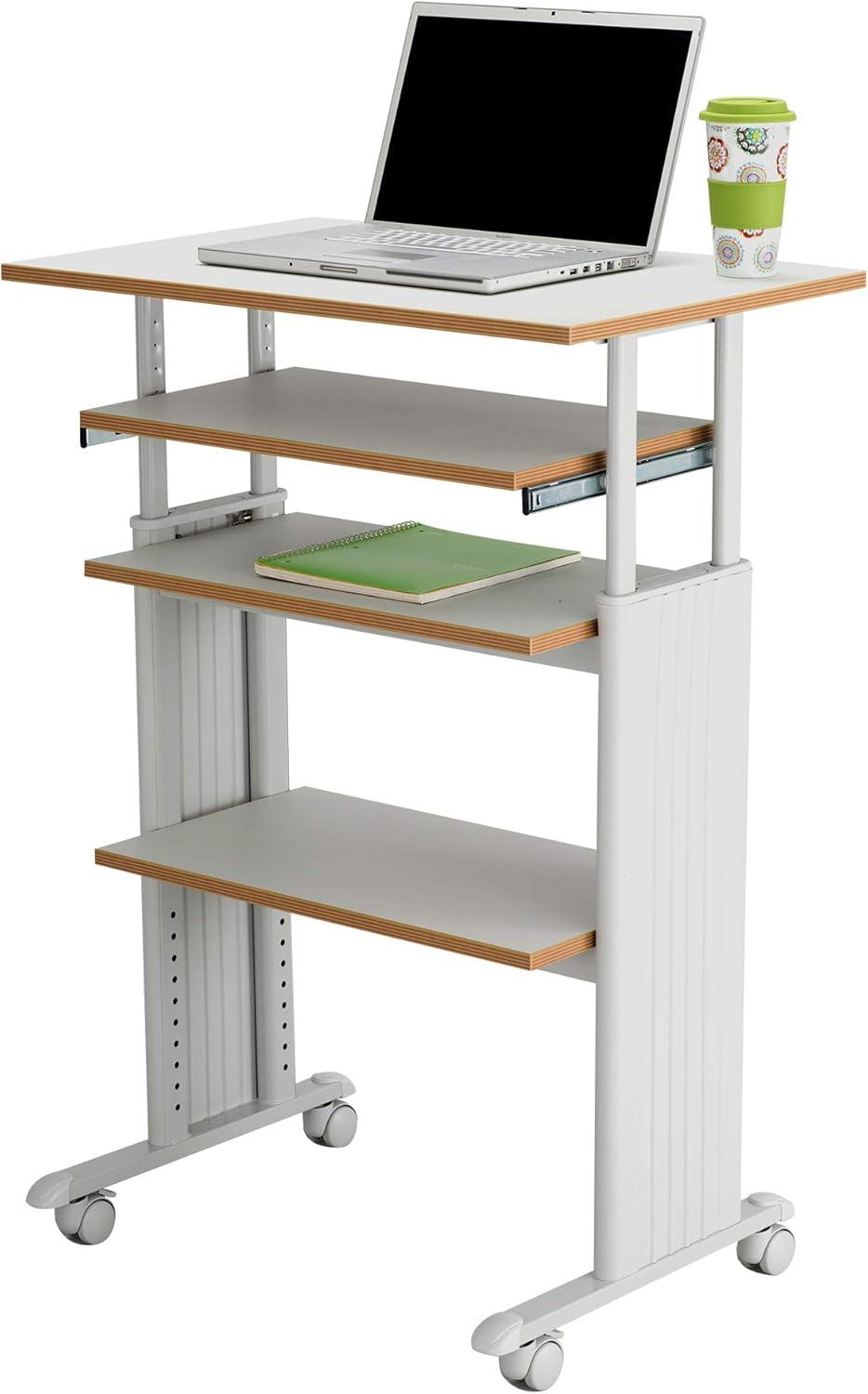 MUV Adjustable Stand-Up Workstation AV Cart