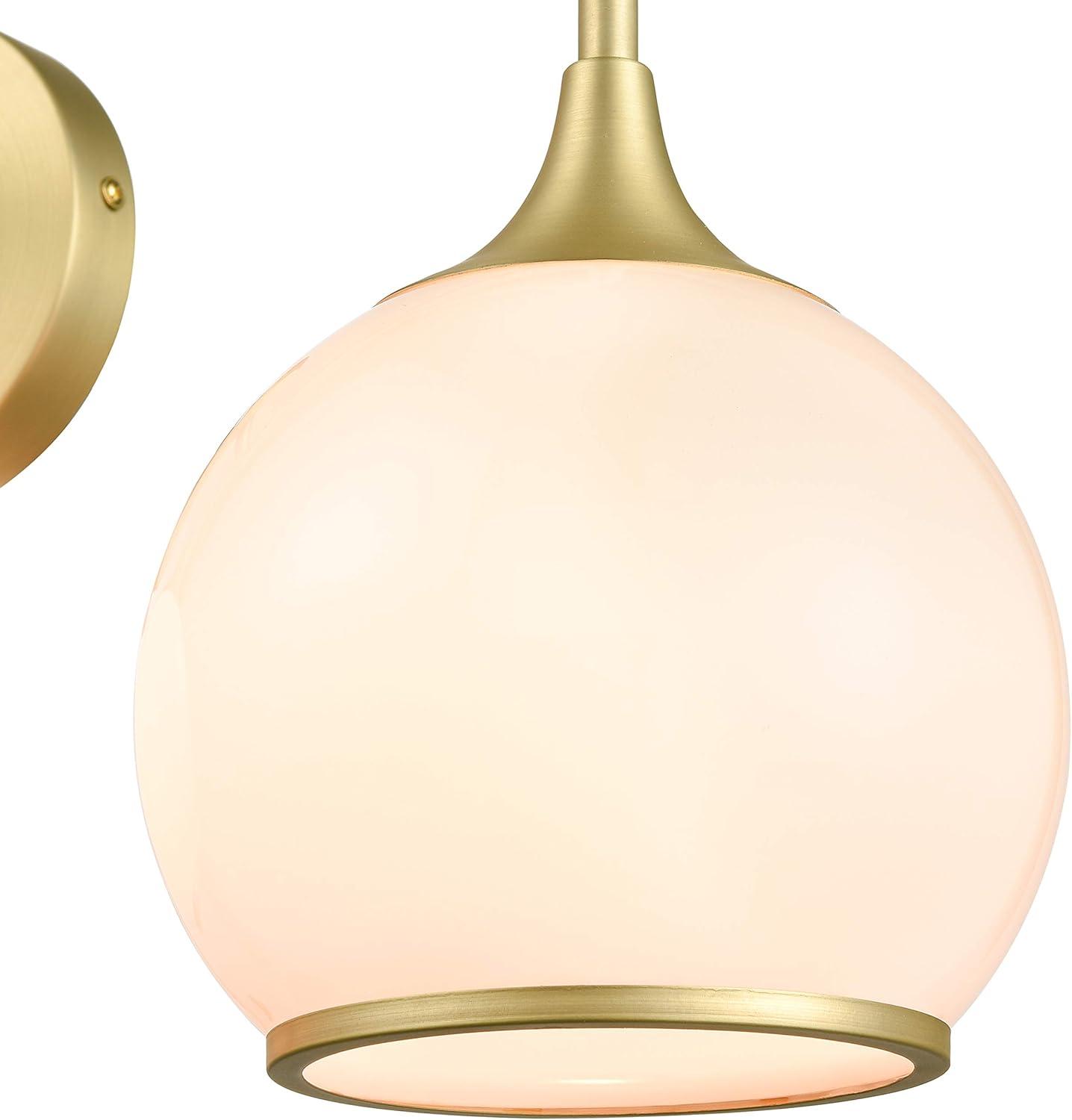 Light Society Lia 3-Light Vanity Light, Brushed Brass/Opal