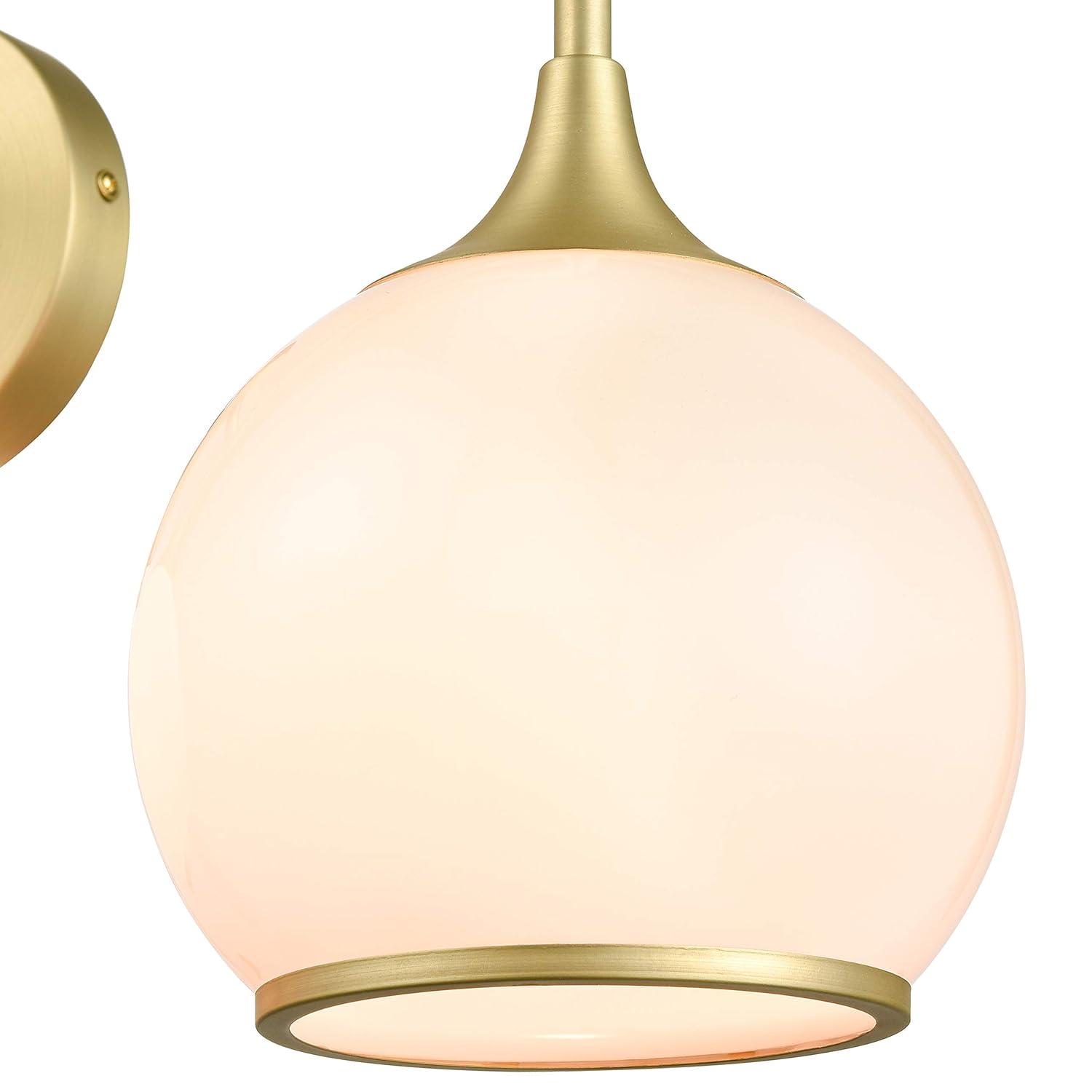 Light Society Lia 3-Light Vanity Light, Brushed Brass/Opal