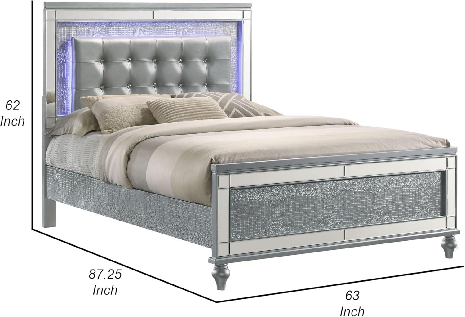 Benjara Lee Upholstered Platform Bed