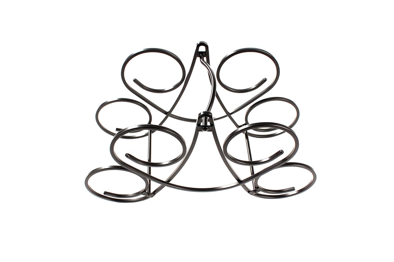 Bordeaux 9.75 in. x 16.5 in. x 7.5 in. Steel Knock Down 5-Bottle Wine Rack in Black