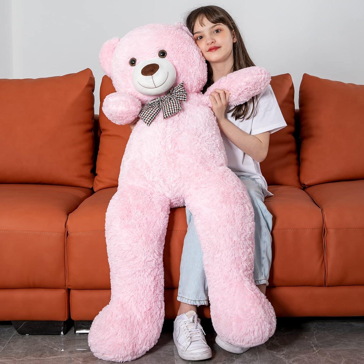 MorisMos Giant Teddy Bear 4ft Stuffed Animal Soft Big Bear Plush Toy