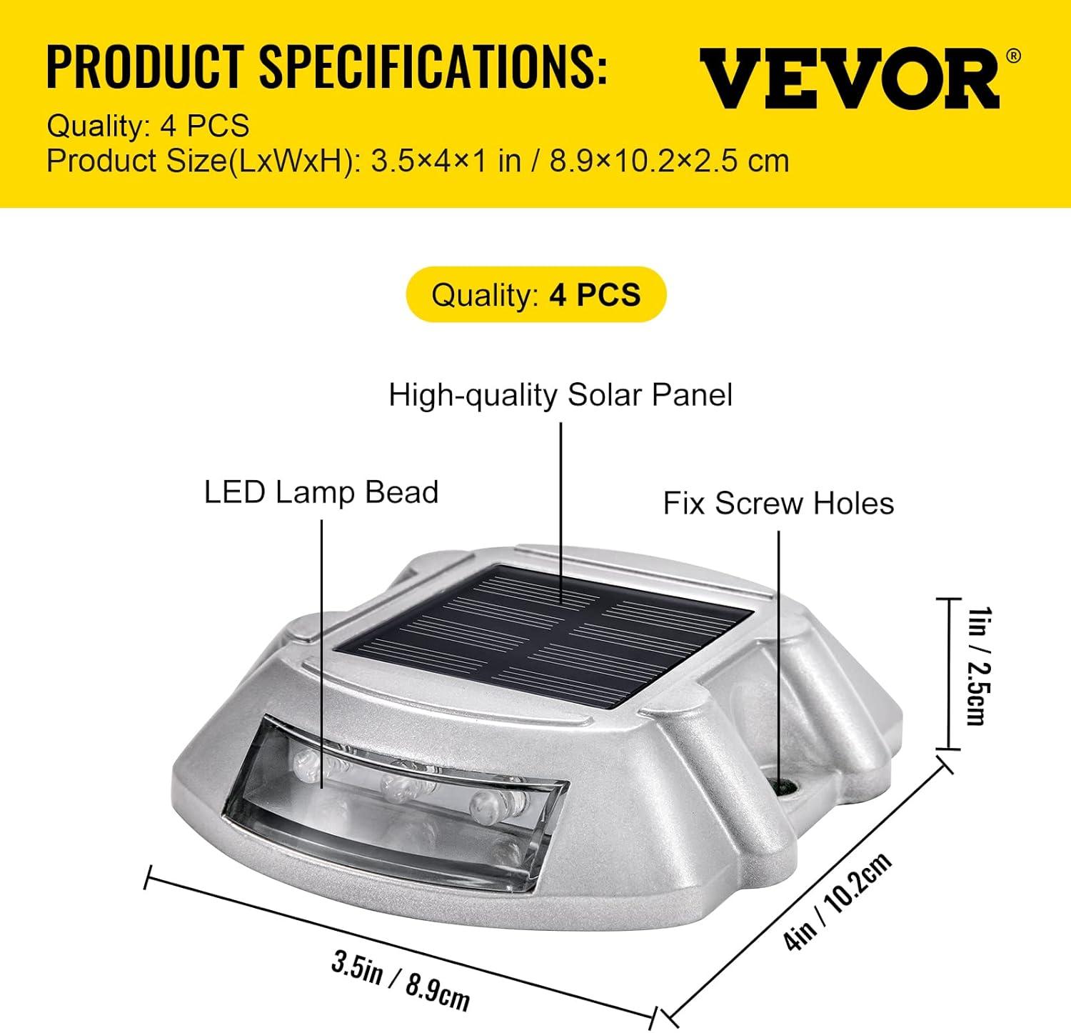 Solar LED Pathway Lights 4-Pack with Aluminum Shell