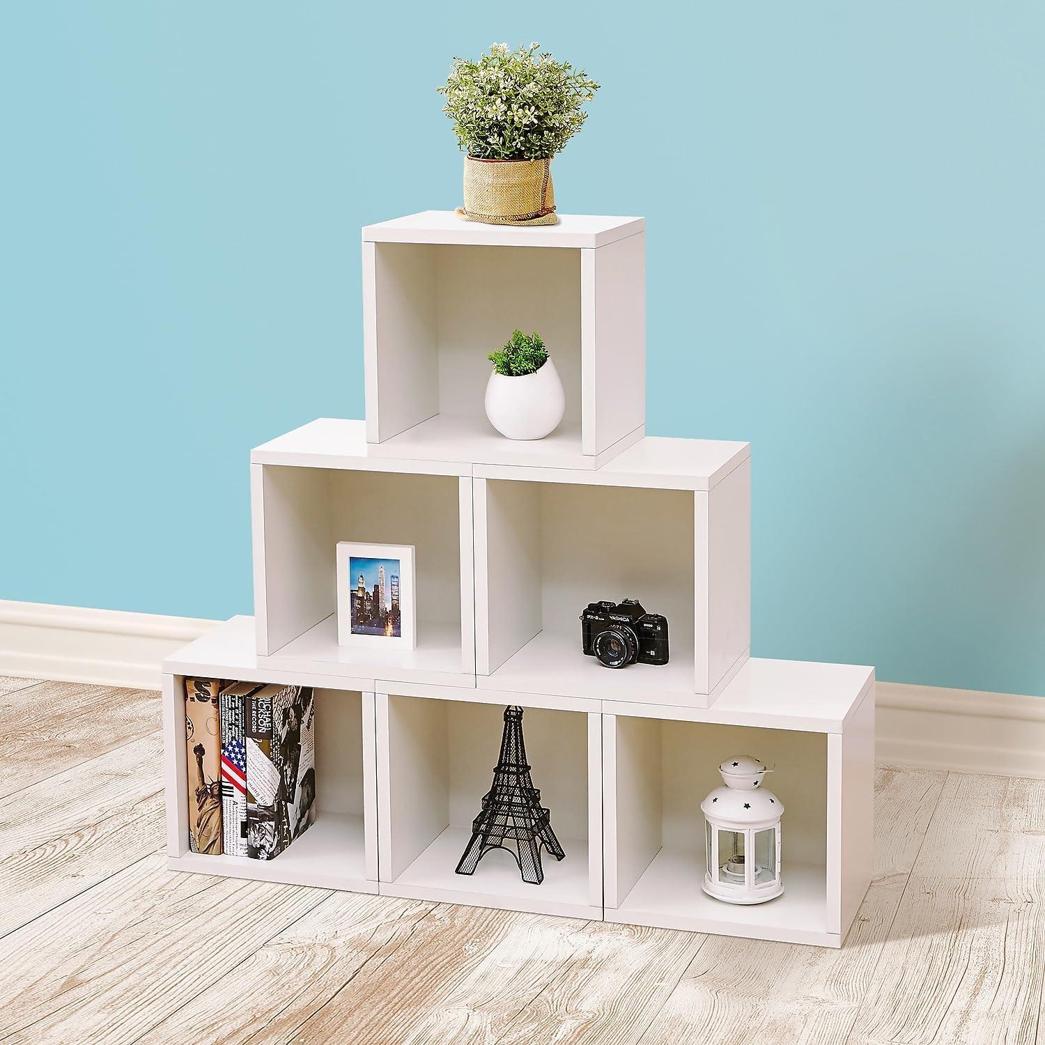 Way Basics Eco Stackable Storage Cube and Cubby Organizer, White