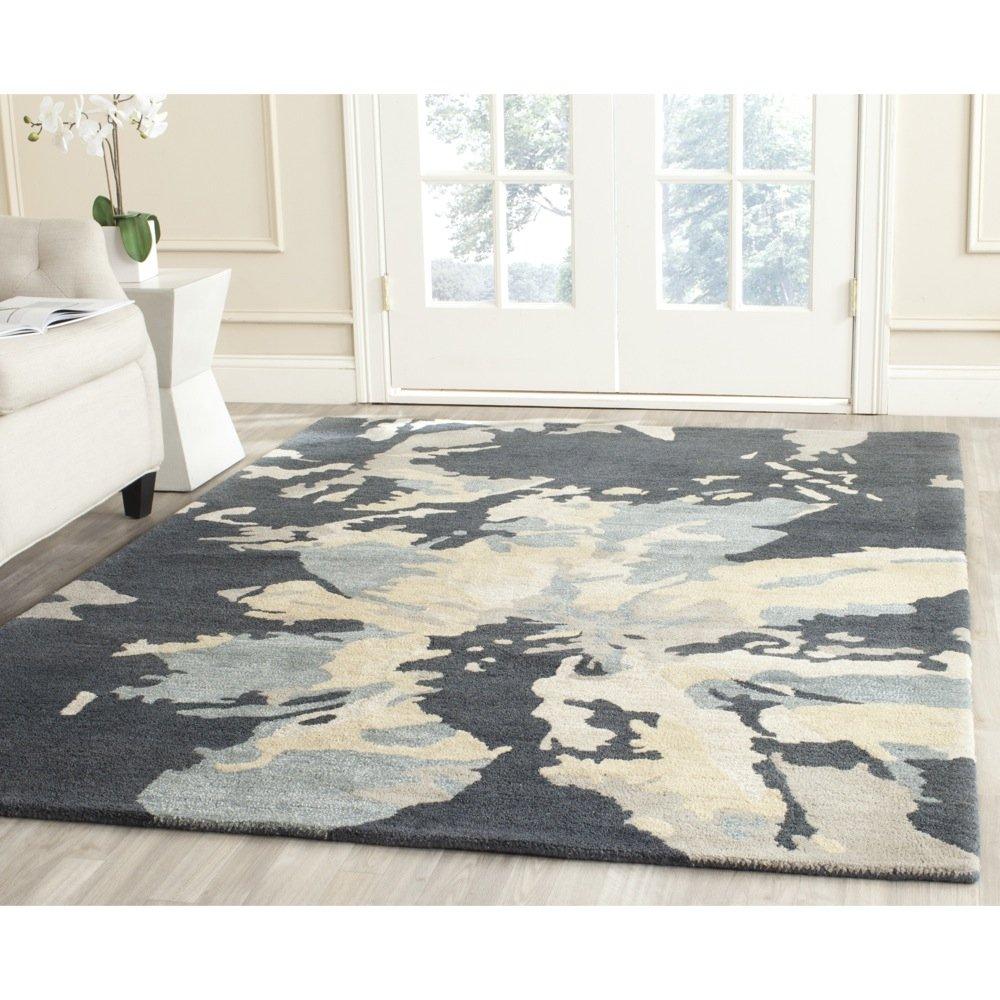 Bella BEL670 Hand Tufted Area Rug - Steel Blue - 5'x8' - Safavieh.