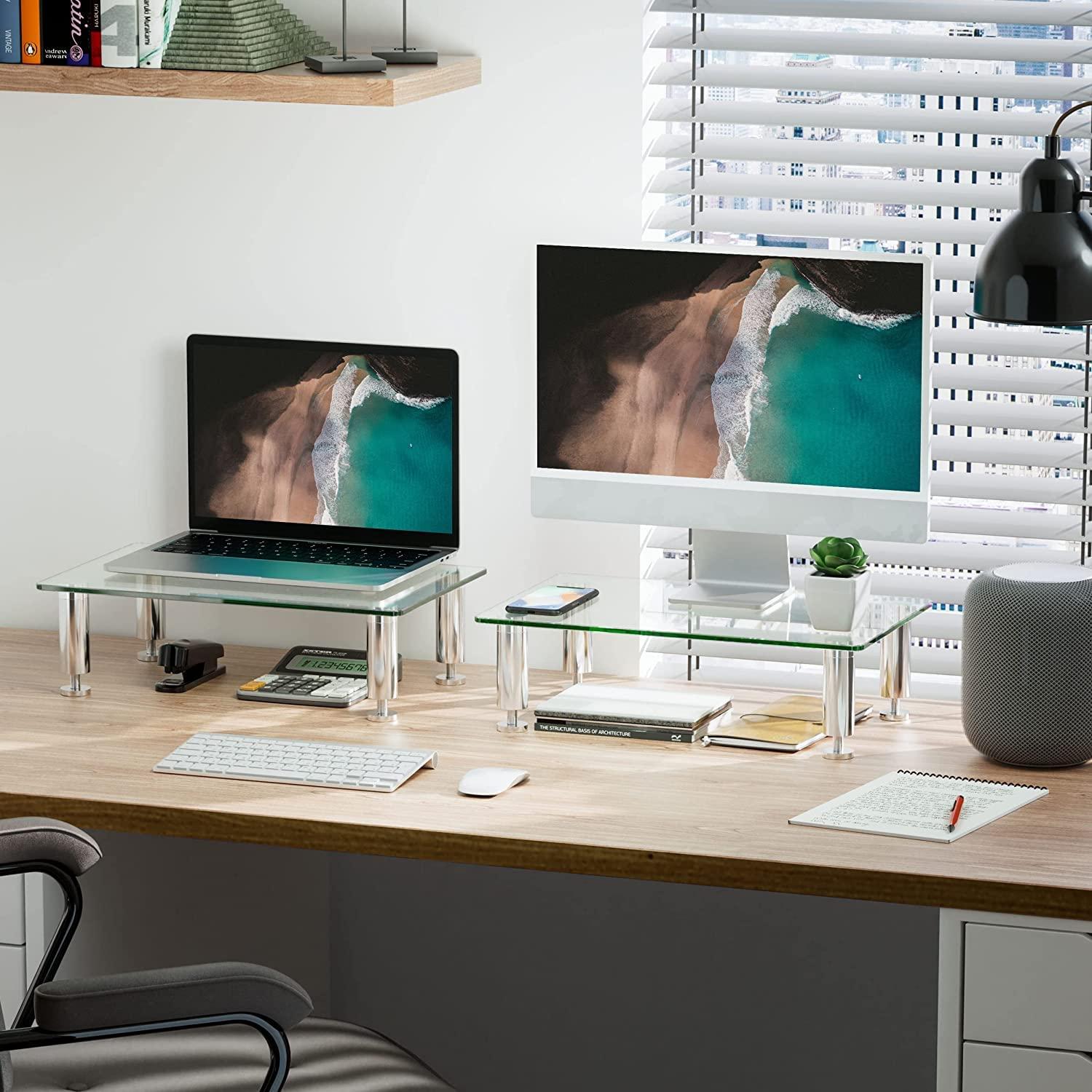 FITUEYES Computer Monitor Stand Desktop Riser for Xbox One/Component/Flat Screen DT103801GC