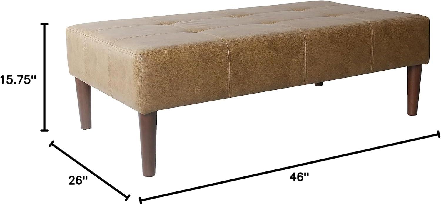 Adryanah Faux Leather Upholstered Bench